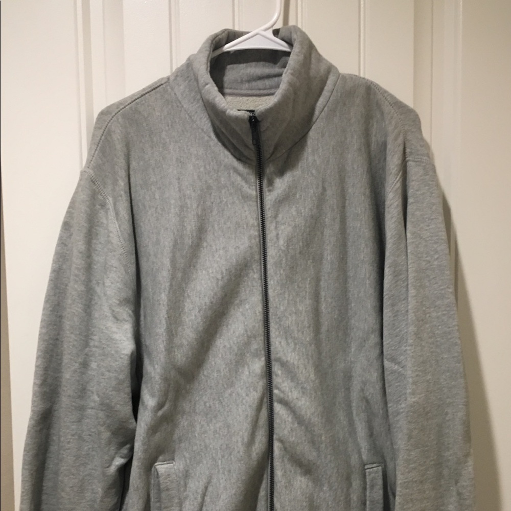 Stussy full zip mock neck sweater